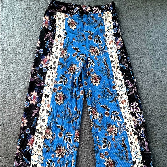 Zara Patchwork Paisley Pants Size Xl 